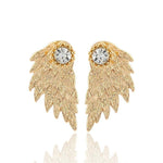 Gold Angel Wings Stud Earrings