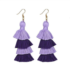 Purple Layered Earrings