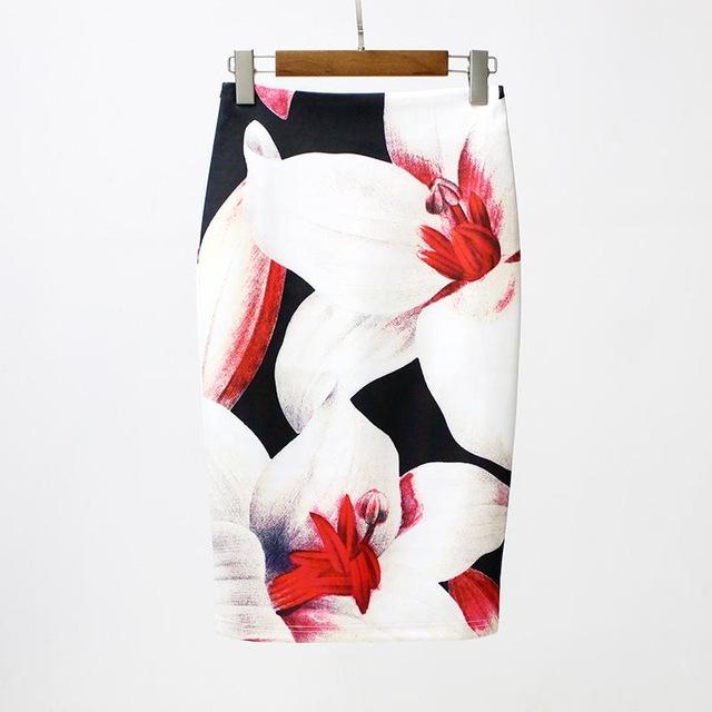 Big Petals Floral Pencil Skirt