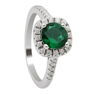 Green Cubic Zirconia Ring