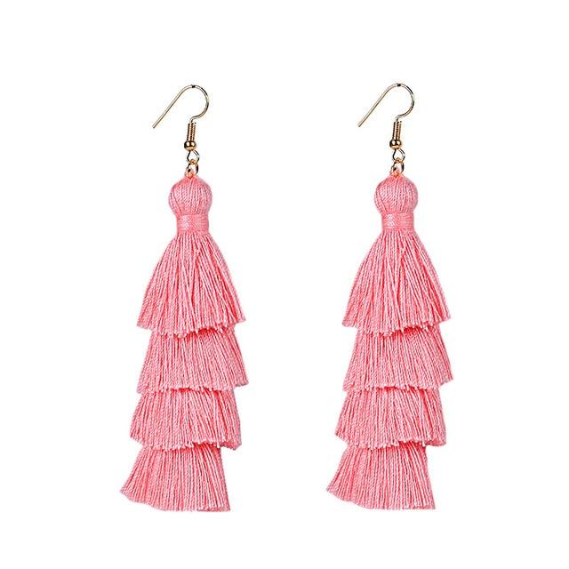 Light Pink Layered Earrings