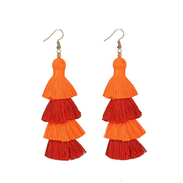 Orange Layered Earrings