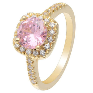 Pink Gold Cubic Zirconia Ring