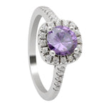 Purple Cubic Zirconia Ring