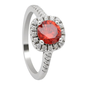 Red Cubic Zirconia Ring