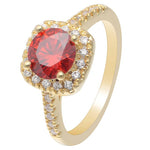 Red Gold Cubic Zirconia Ring