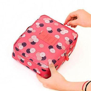 Red Plum Waterproof Cosmetic Bag