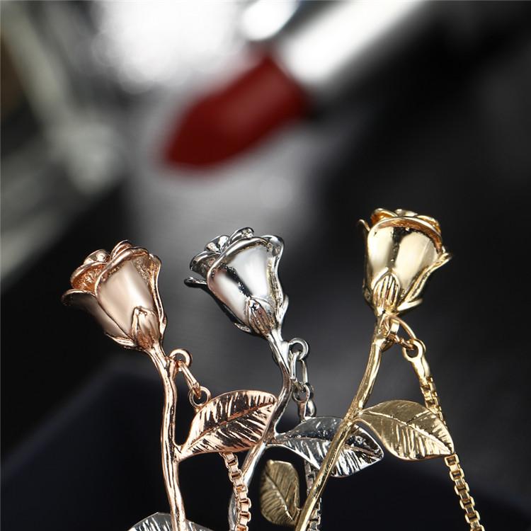 Flower Rose Charms (4pcs) (13mm x 17mm / Tibetan Silver) Floral Metal Findings Pendant Bracelet Earrings Zipper Pulls Keychain CHM296