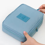 Sky Blue Waterproof Cosmetic Bag