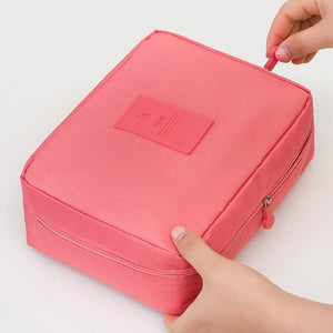 Watermelon Red Waterproof Cosmetic Bag